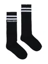 Dsquared2 Logo-knit Socks In Black
