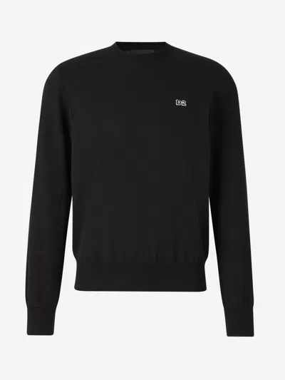 Dsquared2 Logo Knit Sweater In Black