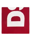 Dsquared2 Logo Intarsia Scarf In Red