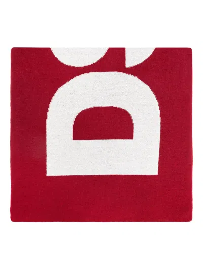 Dsquared2 Logo Knitted Scarf In Red