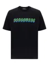 Dsquared2 T-shirt Over With Logo  In Black