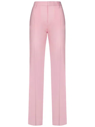 Dsquared2 Logo Lettering Tailored Trousers In Pink