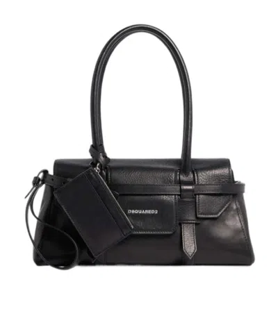 Dsquared2 Logo-lettering Tote Bag In Black