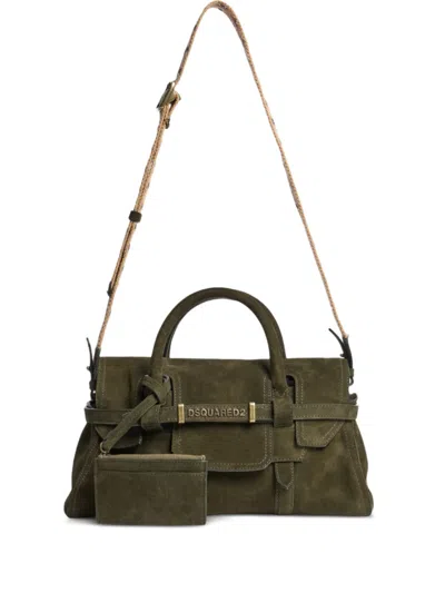 Dsquared2 Logo-lettering Tote Bag In Green