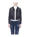 Dsquared2 Studded Mini Jacket With Button Fastening In Black