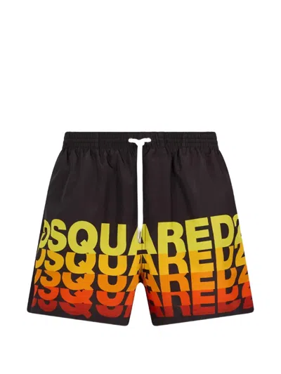 Dsquared2 Logo-print Swim Short In Black