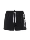 Dsquared2 Elastic-waistband Logo Swim Shorts In Black