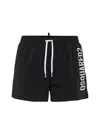 Dsquared2 Logo Midi Swim Shorts In Black