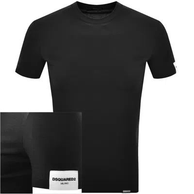 Dsquared2 Logo Milano T Shirt Black