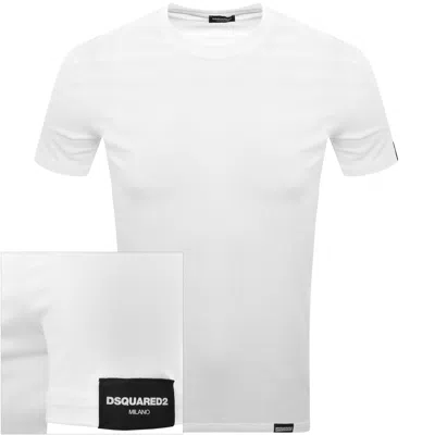Dsquared2 Logo Milano T Shirt White