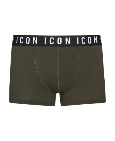 Dsquared2 Logo Panties In Green