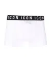 Dsquared2 Logo Boxer Shorts With Elastic Waistband In White