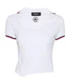 Dsquared2 Logo-patch Asymmetric Polo Shirt In White