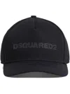 Dsquared2 Cappello Da Baseball Nero Con Logo Grigio E Visiera Curvata Men In 黑色