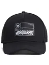 Dsquared2 Logo Patch Baseball Cap In 黑色