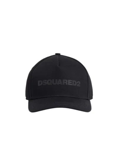 Dsquared2 Logo Patch Baseball Cap In Black