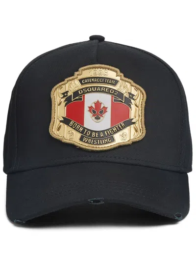 Dsquared2 Logo-patch Baseball Cap In Black