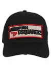 Dsquared2 Logo Patch Baseball Cap In Black