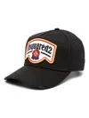 Dsquared2 Logo-patch Cotton Baseball Cap In Black