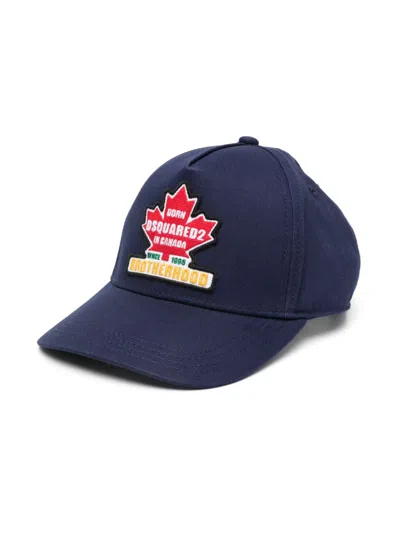 Dsquared2 Kids' Logo-patch Baseball Cap In Blue
