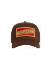 Dsquared2 Logo Patch Baseball Cap In Brown