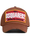 Dsquared2 Logo Patch Baseball Cap In Brown