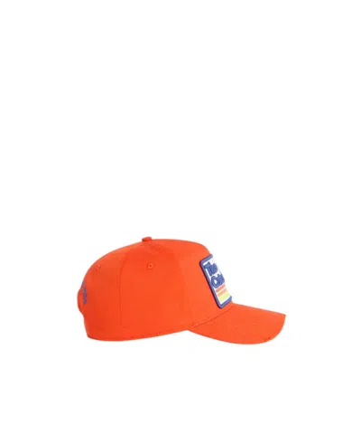 Dsquared2 Logo Patch Baseball Cap In Orange
