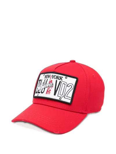 DSQUARED2 LOGO-PATCH BASEBALL CAP