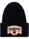 Dsquared2 Logo-patch Beanie In Black