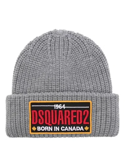 DSQUARED2 LOGO-PATCH BEANIE