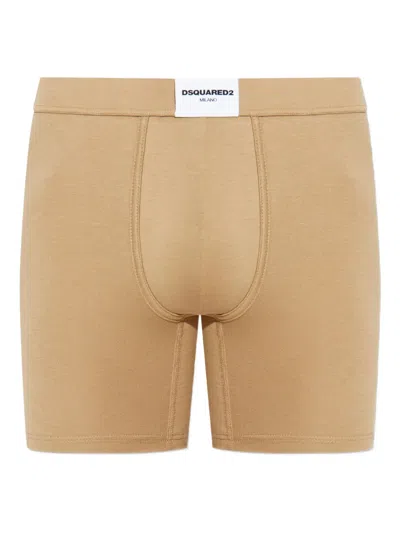 Dsquared2 Logo-patch Boxers In Neutral