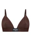 Dsquared2 Logo-patch Bra In Brown