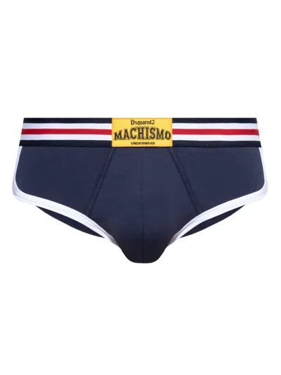 Dsquared2 Logo-patch Briefs In Blue