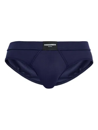 Dsquared2 Logo-patch Briefs In Blue