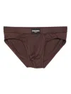 Dsquared2 Logo-patch Briefs In Brown