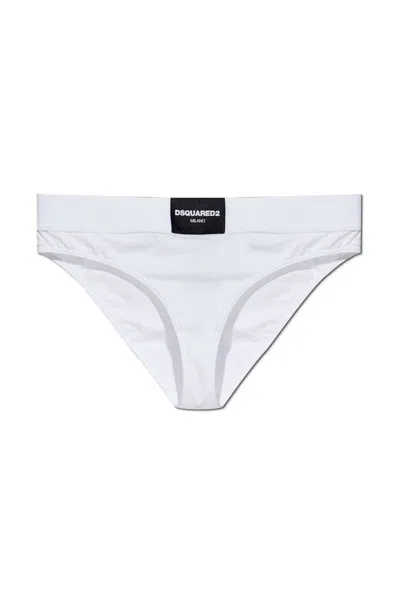 Dsquared2 Cotton Briefs In White