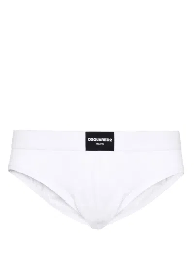 Dsquared2 Logo-patch Briefs In White