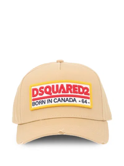 Dsquared2 Dsquared Baseball Hat With Logo Patch In Neutral