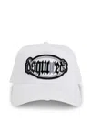 Dsquared2 Logo Patch Distressed Baseball Cap In Weiss
