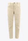 Dsquared2 Men Cotton Trouser With Back Logo Patch In Neutral
