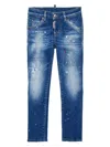 Dsquared2 Logo-patch Cotton-blend Jeans In Blue