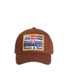 Dsquared2 Logo-patch Baseball Cap In Brown