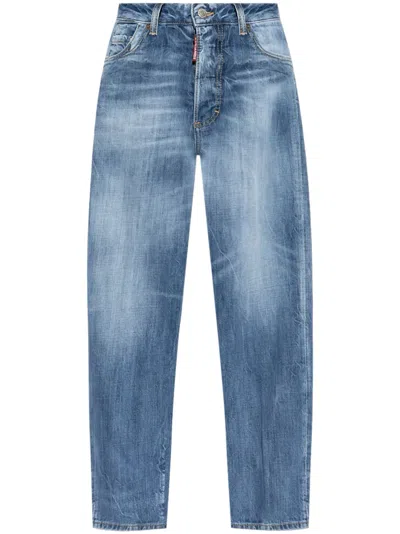 DSQUARED2 LOGO-PATCH COTTON JEANS