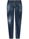 Dsquared2 Logo-patch Cotton Jeans In Blau