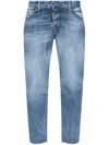 Dsquared2 Whiskering Effect Slim-cut Jeans In Blue