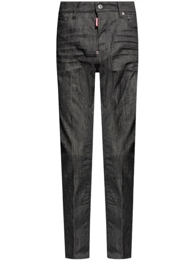 DSQUARED2 LOGO-PATCH COTTON JEANS