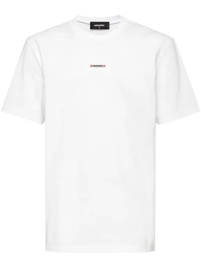 Dsquared2 Logo-patch Cotton T-shirt In Animal Print