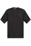 Dsquared2 Logo Patch Crewneck T-shirt In Black