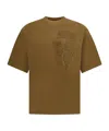 Dsquared2 Men Embroidered Patches T-shirt In Brown