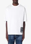 Dsquared2 Logo Patch Crewneck T-shirt In White
